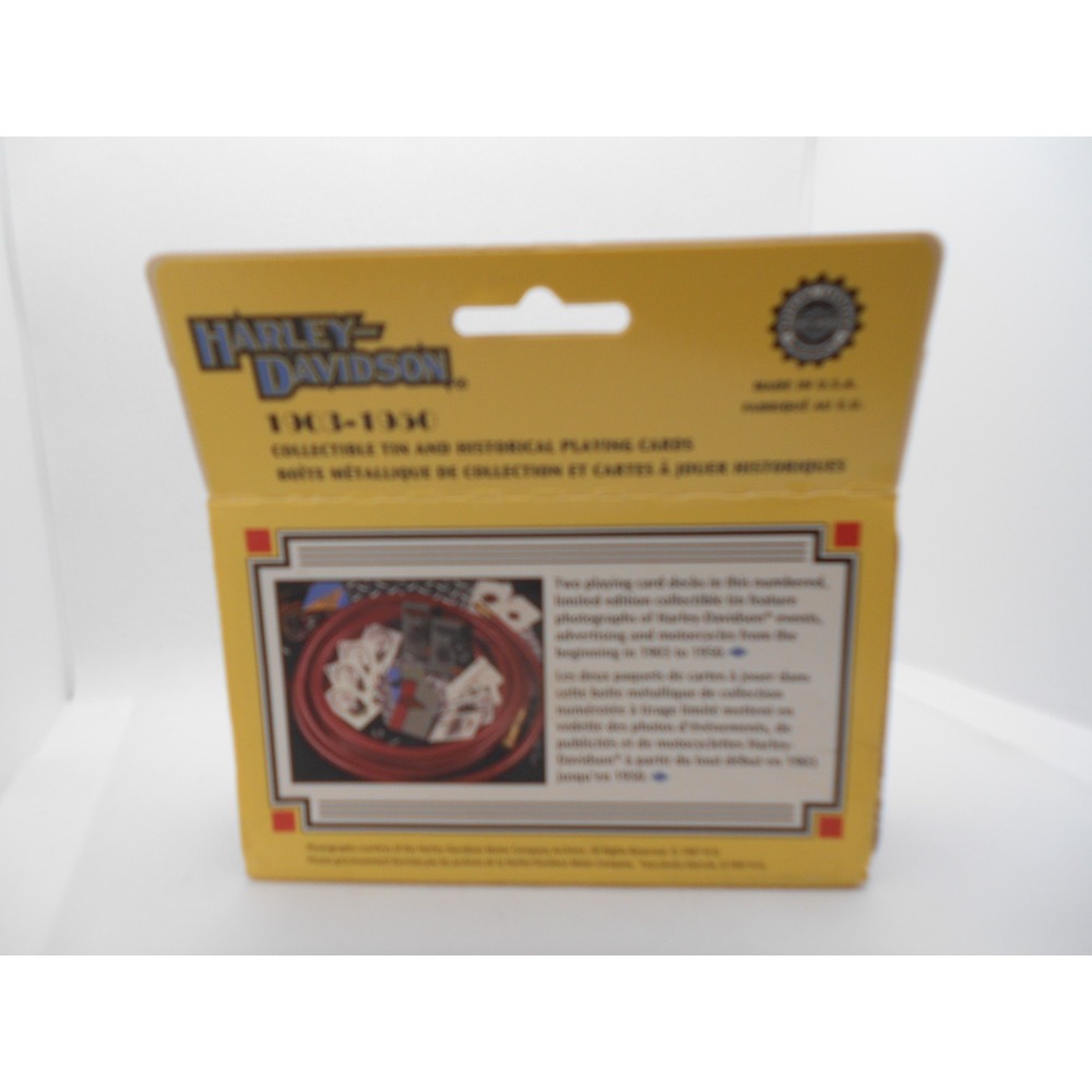 Harley Davidson Limited Edition Historical Playing‎ Cards Tin- 1903–1950- New - Picture 2 of 9